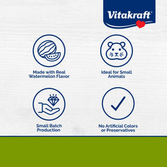 Sabor sandía de Vitakraft Drops ofreciendo experiencia fresca para mascotas pequeñas.