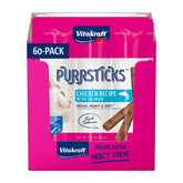 Vitakraft Purrsticks salmón, paquete de 60 unidades para gatos.