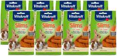 Vitakraft Carrot Slims para conejo, snack crujiente de zanahoria para fomentar la masticación diaria.