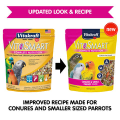 Vitakraft VitaSmart para loros pequeños semillas crujientes para textura atractiva.