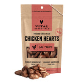 Vital Essentials corazones de pollo secos y congelados para perros, snack proteico diario