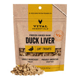 Vital Essentials Higado de pato liofilado para gatos, alto en proteína natural.