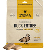 Vital Essentials tortitas pato liofilizadas, porciones fáciles para comida completa.
