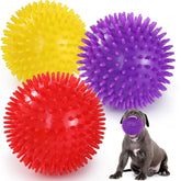 Bola VITEVER con púas de 11 cm para perros activos y masticación resistente