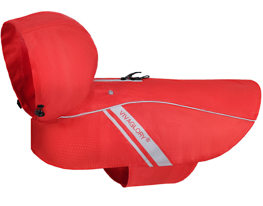 VIVAGLORY Wetoff chubasquero para perro con capucha protege de la lluvia.