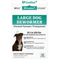 VivaElixir Desparasitante para perros, tableta sabor pollo, fácil de administrar.