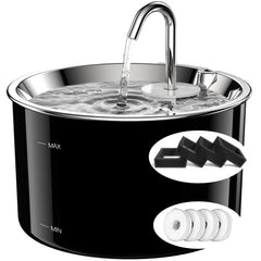 Bebedero VIVIDORAMA para gatos en acero inoxidable, 3 L, fácil de limpiar
