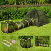 VIVOHOME Catio exterior: tienda para gatos, espacio seguro al aire libre para explorar.