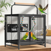 Jaula de viaje VIVOHOME frente: transporte seguro para aves