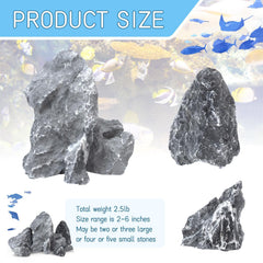 Piedras decorativas Seiryu para acuario, crean montañas y cuevas subacuáticas.