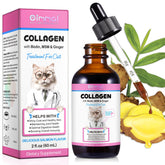 VOSIFSDIY Collagen para Gatos en botella de 60ml, fácil de dosificar.