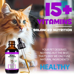 Gato con movilidad mejorada gracias a VOSIFSDIY Gato Multivitaminas.