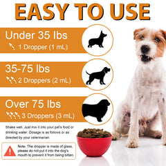 Quercetina para perros de VOSIFSDIY: cuentagotas facilita mezclar en comida.