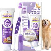 Pasta dental VVHOMIFE sabor coco-pollo para perros, limpieza suave.
