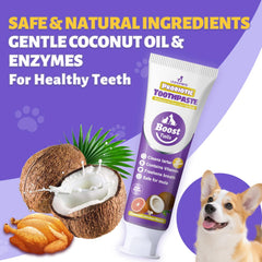 Pasta dental VVHOMIFE sabor coco-pollo de 2,5 oz para perros.