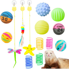 Juguete VZqola para hurón: set de 14 piezas para juego activo