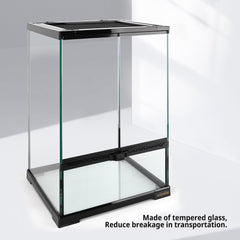 waazoorep tanque reptiles vertical, base de vidrio templado ofrece mayor seguridad.