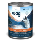 WAG Pate para perros: lata de 12.5 oz con pavo y pollo, ideal para mezclar con croquetas