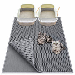 Almohadilla Waretary para arena de gato 36x30 en gris, protege el suelo.