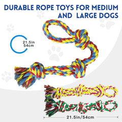 WDZZHOT cuerda-perro-algodón-natural-duradera, ideal para masticación intensa.