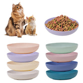 WDZZHOT plato para gatos en 8 colores de paja de trigo, ideal para distinguir mascotas.