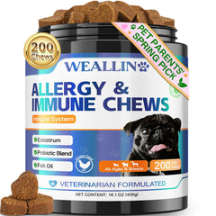 WEALLIN masticables para alergias en bote, alivio diario para picor.