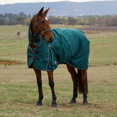 WeatherBeeta ComFiTec Classic Turnout 360 g, cierre delantero doble con cinta de sujeción para ajuste seguro.