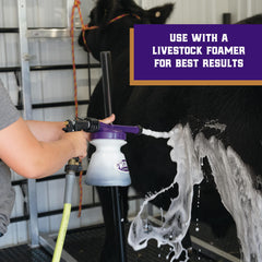 Weaver Leather Champú para Ganado realza el brillo y un pelaje claro.