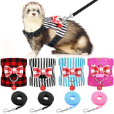 Weewooday arnés para hurón pequeño con bowknot para paseos seguros y cómodos.