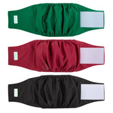 Bandas wegreeco para vientre de perro macho, vista frontal, ajuste cómodo para paseos diarios.