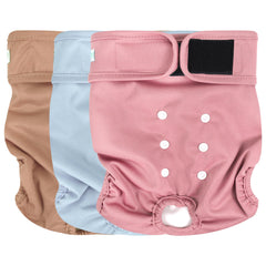 Pañales Wegreeco para perros, conjunto triple reutilizable para entrenamiento y calor