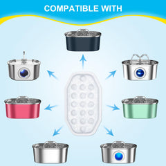 WEIKEY esponjas prefiltrado para fuente de gatos reducen pelos y residuos.