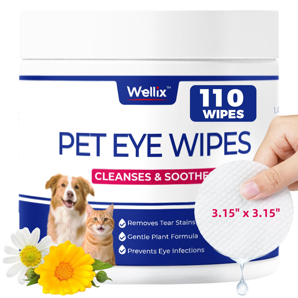 Wellix: toallitas oculares para perros y gatos limpian descarga y costras