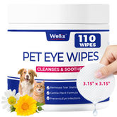 Wellix: toallitas oculares para perros y gatos limpian descarga y costras