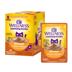 Wellness Appetizing Entrées Mousse Pollo: ingredientes reales para la nutrición diaria de tu gato.