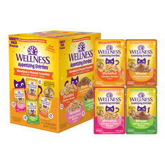 Wellness Appetizing Entrées desmenuzado de pollo con caldo, proteína para gatos adultos