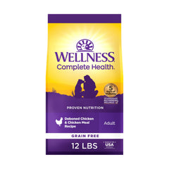 Wellness Complete Health: bolsa de alimento seco para perros con pollo, ideal para dieta diaria.