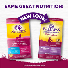 Fórmula de pavo y guisantes de Wellness Complete Health para perros senior.