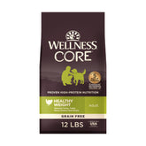 Wellness CORE empaque del alimento seco para perros, ideal para alimentación diaria.