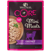Wellness CORE: bolsa de 3 onzas con pollo e hígado en salsa para perros pequeños.