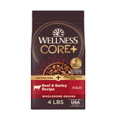 Wellness CORE+ comida seca para perros con trozos de res liofilizados, sabor intenso para perros activos