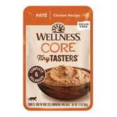 Wellness CORE Tiny Tasters Pate de pollo en sobre, proteína de alta calidad para gatos adultos.