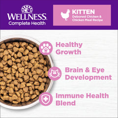 Wellness Gatito croquetas con DHA y taurina para desarrollo cerebral y ocular.