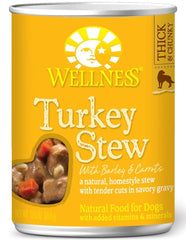 Wellness guiso sin granos de pavo para perro adulto, sabor suave y aroma agradable para comer