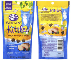 Wellness Kittles pollo-arándanos, snack crujiente que ayuda a limpiar dientes.