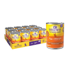 Wellness pate para gato en lata con pollo, proteína real para la comida diaria.
