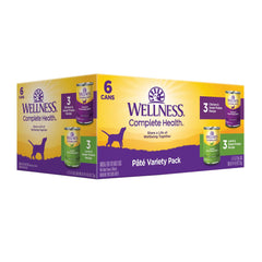 Wellness paté en lata variedad 6 latas para perros con proteína real y verduras