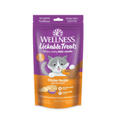 Wellness Lickable Purée Gato Pollo Tubo: textura cremosa y sabor atractivo.