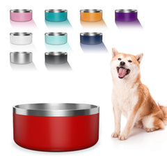 Tazón WENBOKMIN para agua y comida en acero inoxidable, duradero y seguro para mascotas.