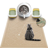 WePet almohadilla PVC para caja de arena beige, vista general, reduce desorden alrededor de la caja.